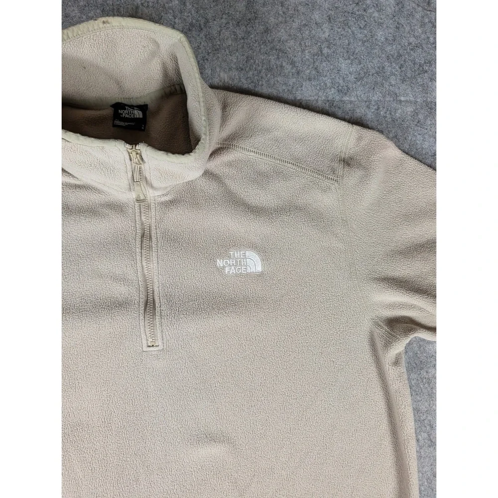 The North Face TKA 100 Fleece Quarter Zip‎ Pullover Tan Beige Mens L